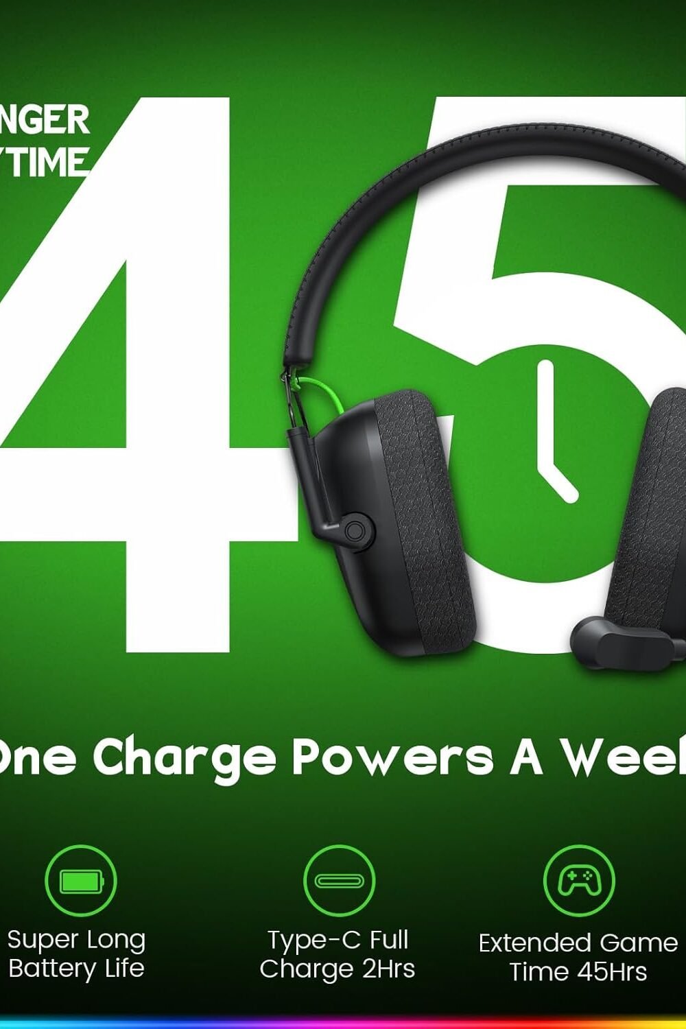 Wireless Gamg Headset With Microphone - Dual-Mode Blueoth - Image 8