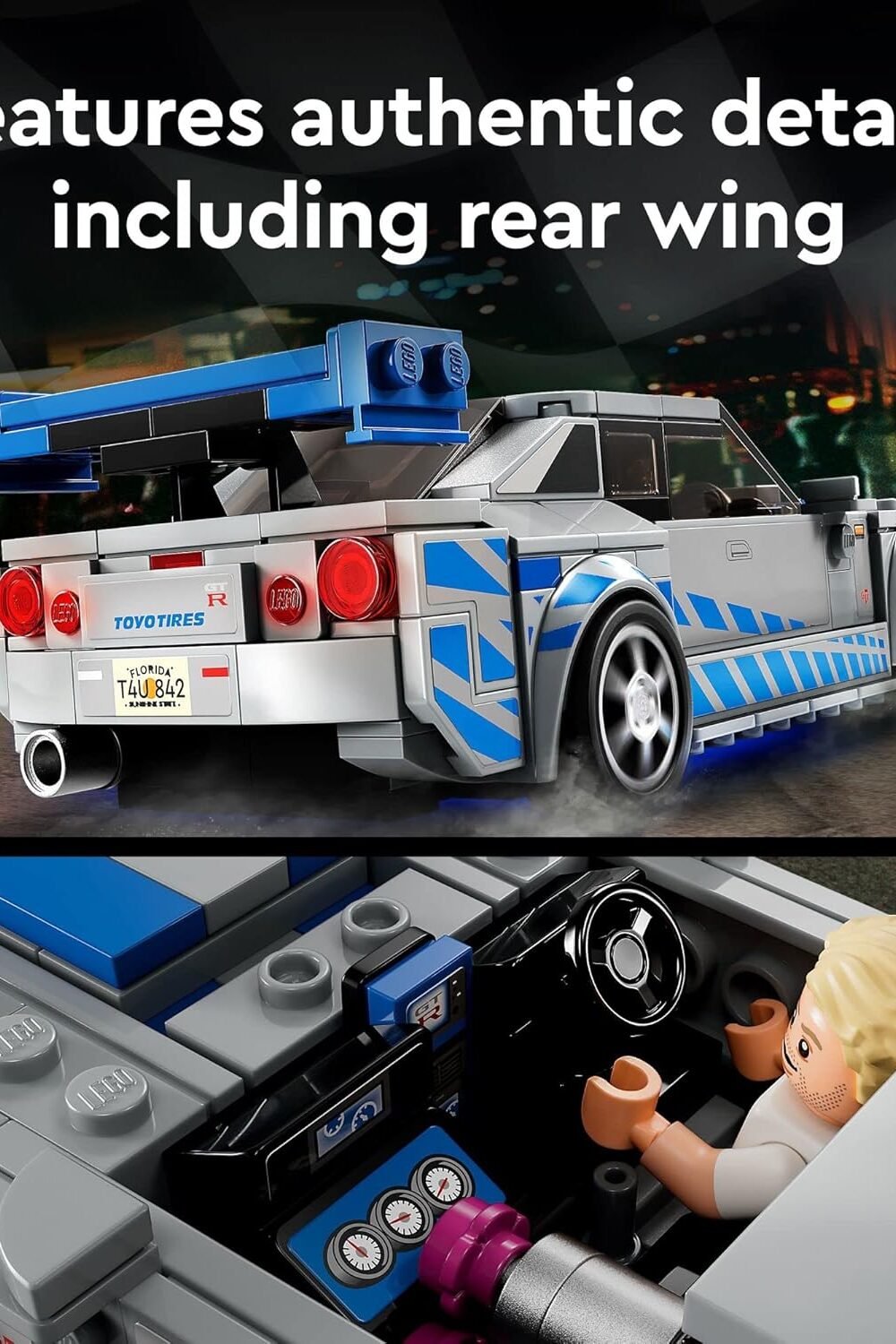 Lego Speed Champions Nissan Gt-R Race Car Set - Image 5