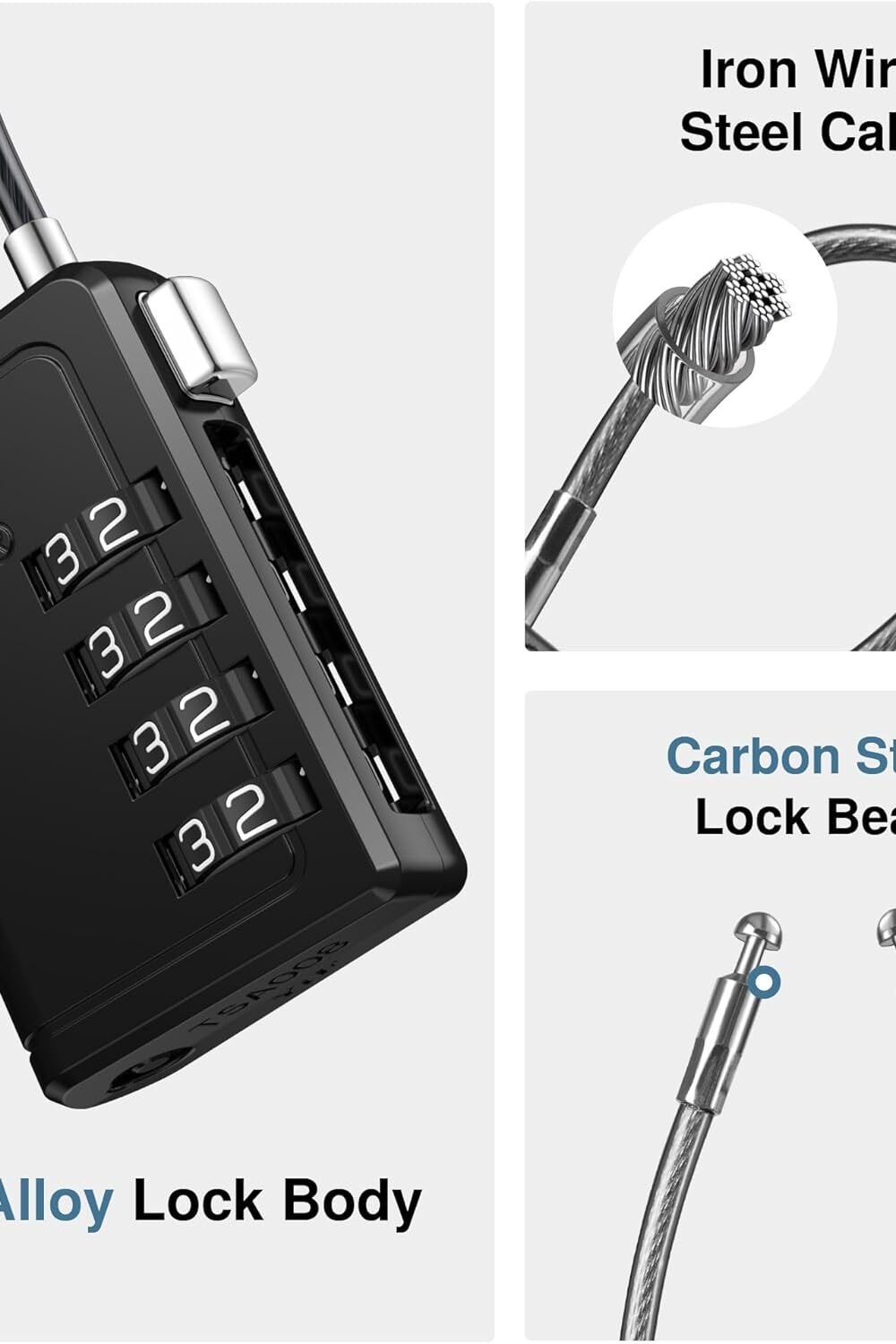 Puroma Ts Pproved Avel Locks - Resettable Combation - Image 6