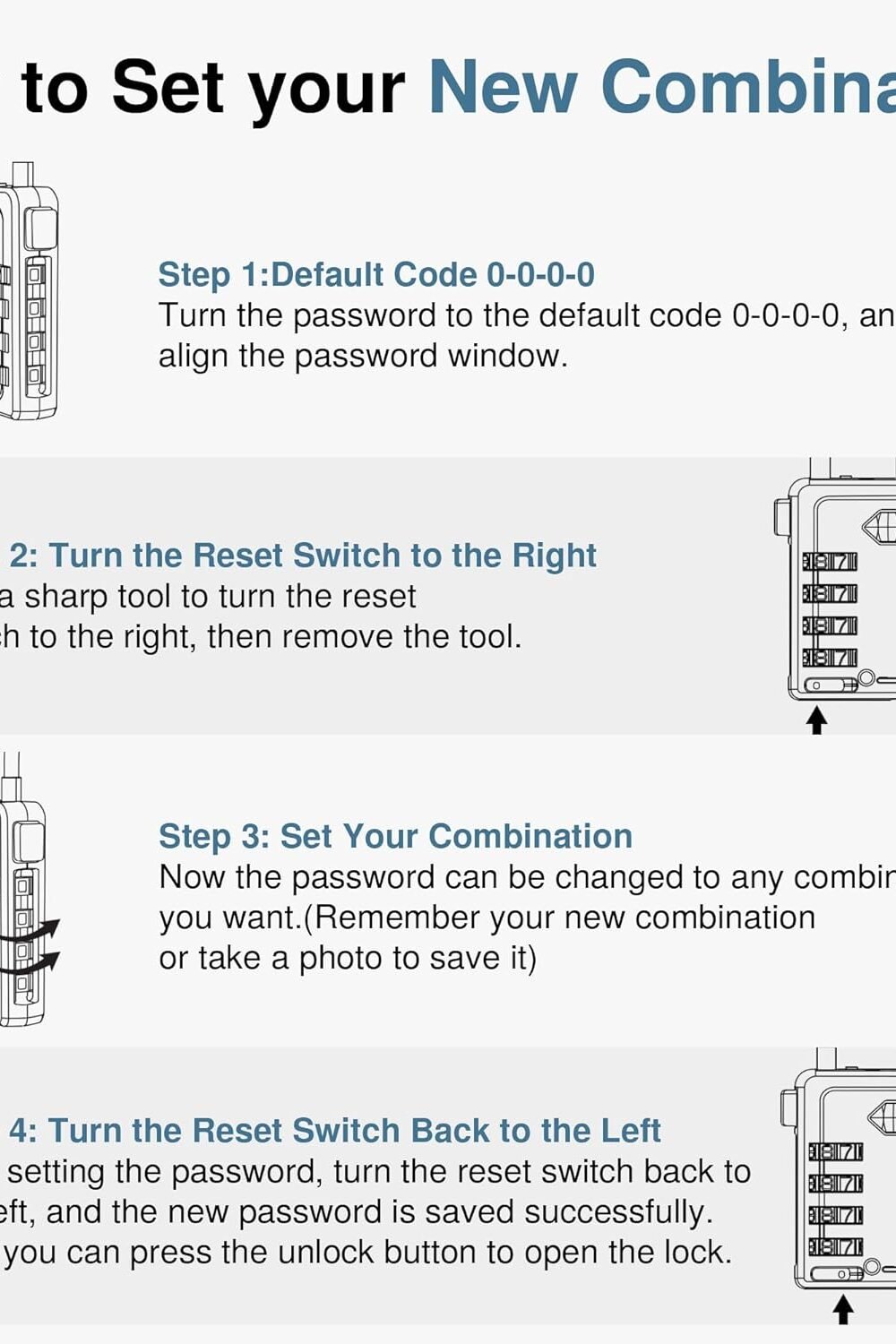 Puroma Ts Pproved Avel Locks - Resettable Combation - Image 8