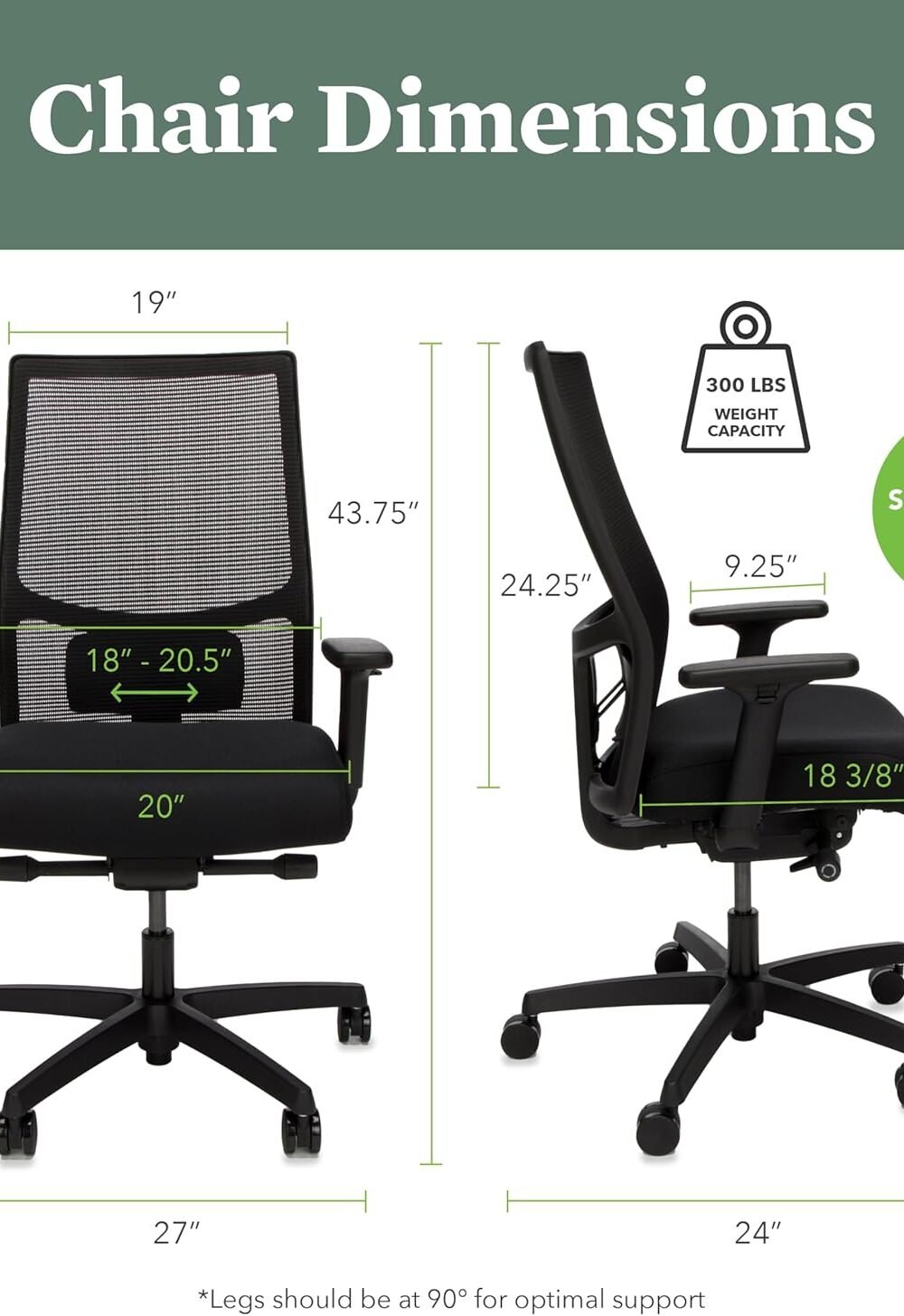 HON Ignition Mid Back Office Chair with Lumbar Support 3 Hon Ignition Mid Back Office Chair With Lumbar Support - Image 3
