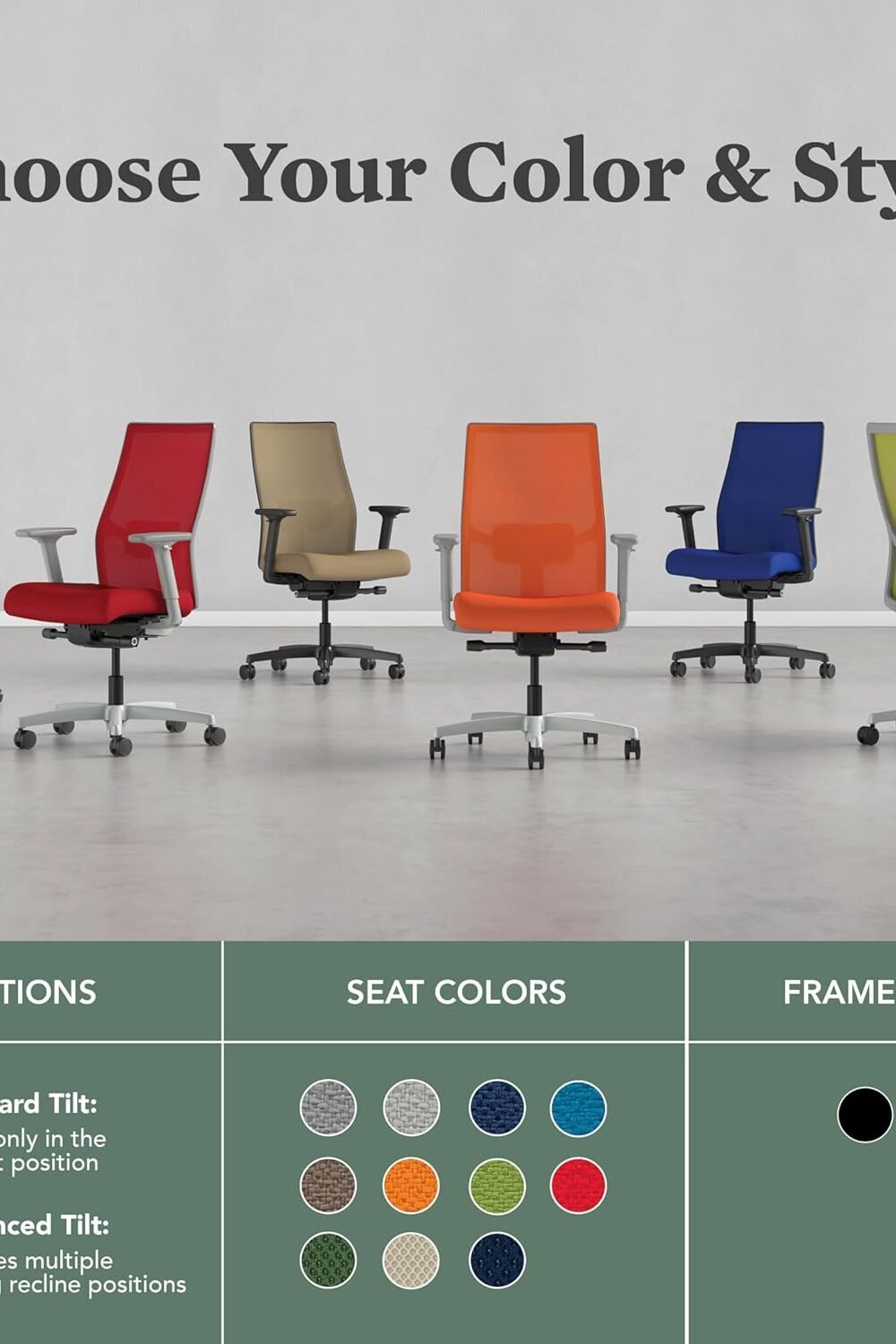 HON Ignition Mid Back Office Chair with Lumbar Support 7 Hon Ignition Mid Back Office Chair With Lumbar Support - Image 7