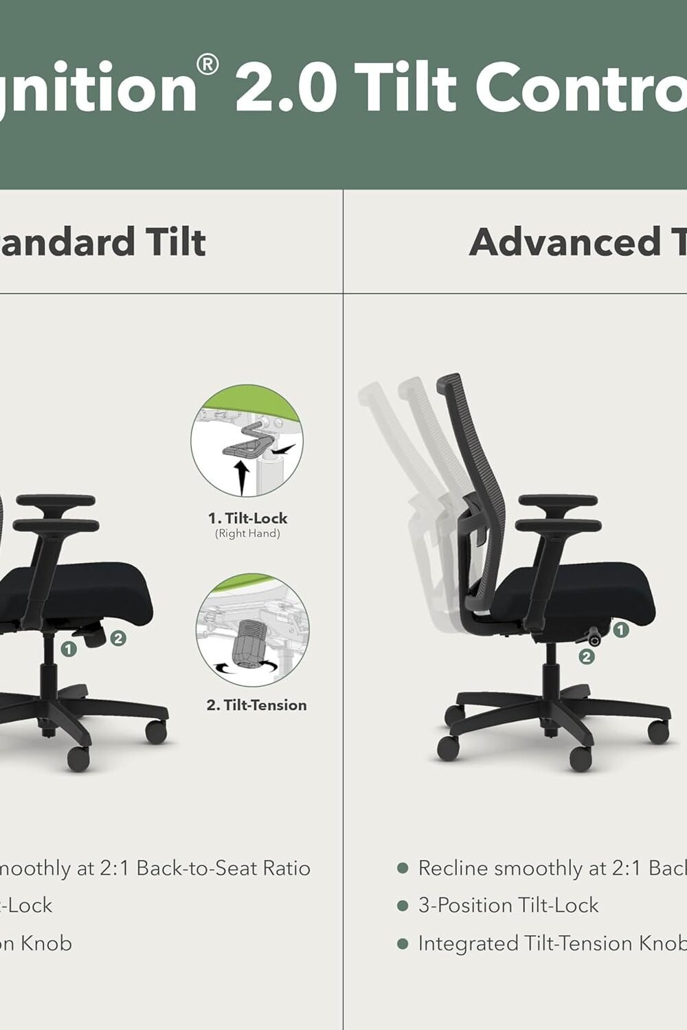HON Ignition Mid Back Office Chair with Lumbar Support 8 Hon Ignition Mid Back Office Chair With Lumbar Support - Image 8