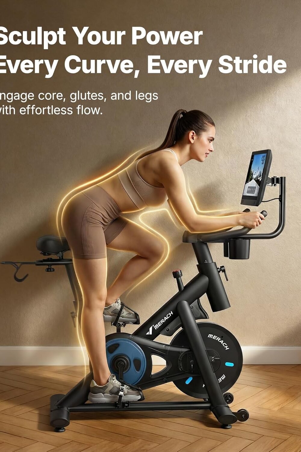 Low Noise Indoor Exercise Bike With Tablet Mount - Image 7