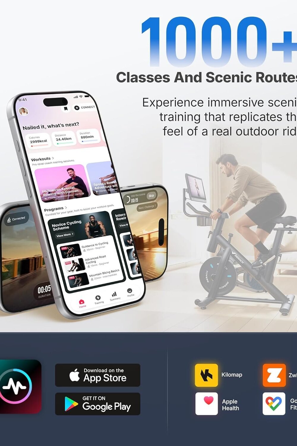 Low Noise Indoor Exercise Bike With Tablet Mount - Image 9