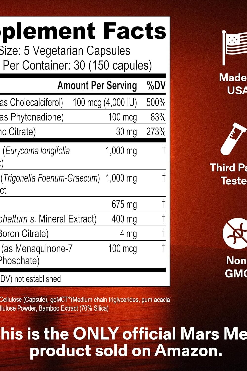 "MARS MEN Testosterone Booster - Natural Male Support Supplement" Amazon Coupons 50% to 80% 4 &Quot;Mars Men Testosterone Booster - Natural Male Support Supplement&Quot; Amazon Coupons 50% To 80% - Image 4