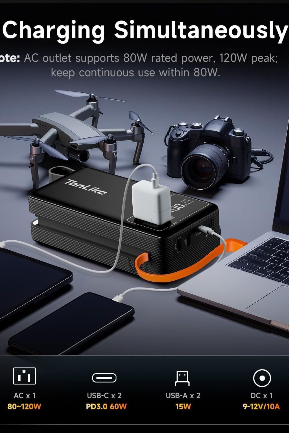 Compact Portable Power Station With Ac Outlet For Camping - Image 2