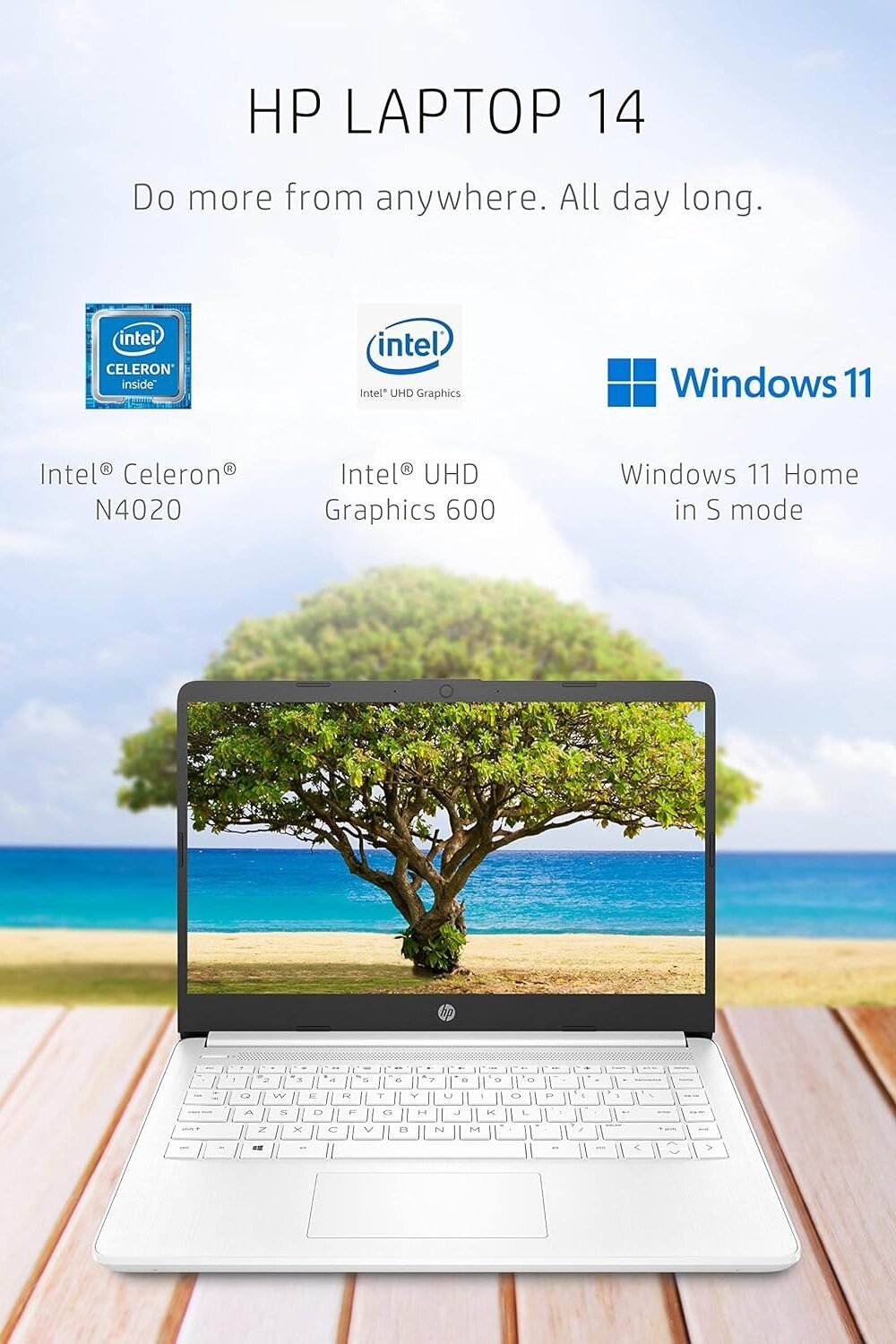 Hp 14&Quot; Laptop, Intel Celeron, 4Gb Ram, 64Gb, Windows 11 - Image 3