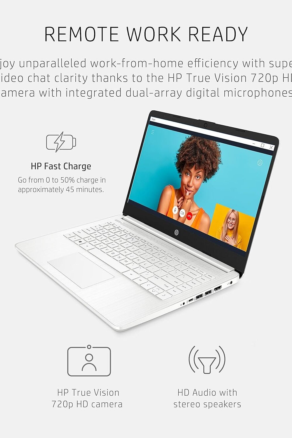 Hp 14&Quot; Laptop, Intel Celeron, 4Gb Ram, 64Gb, Windows 11 - Image 7