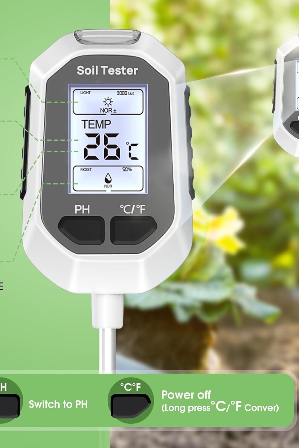 &Quot;4-In-1 Soil Moisture Meter &Amp; Ph Tester With Lcd Display&Quot; Amazon Coupons 50% To 80% - Image 3