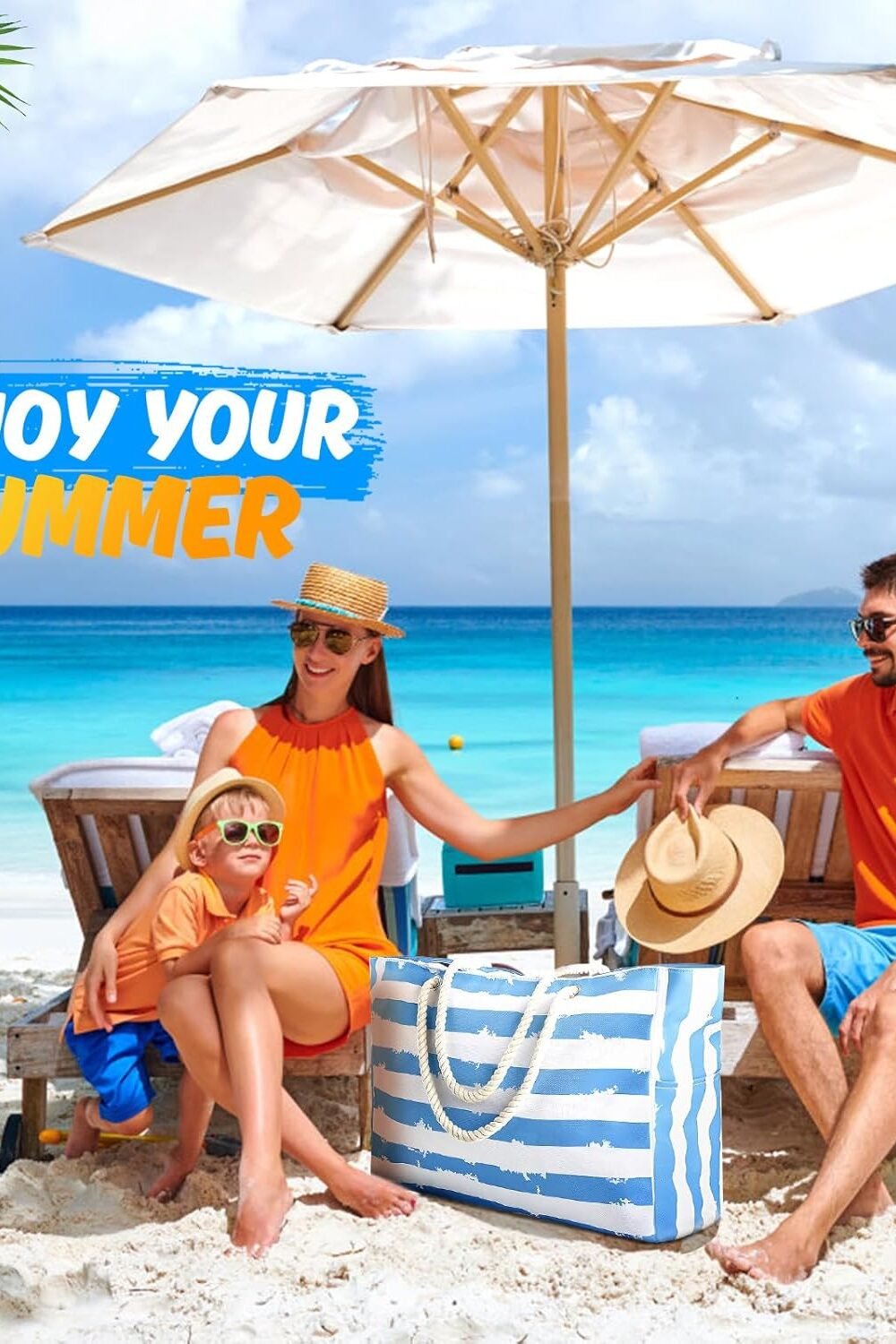 Large Waterproof Beach Bag For Men &Amp; Women - Sandproof Tote - Image 3