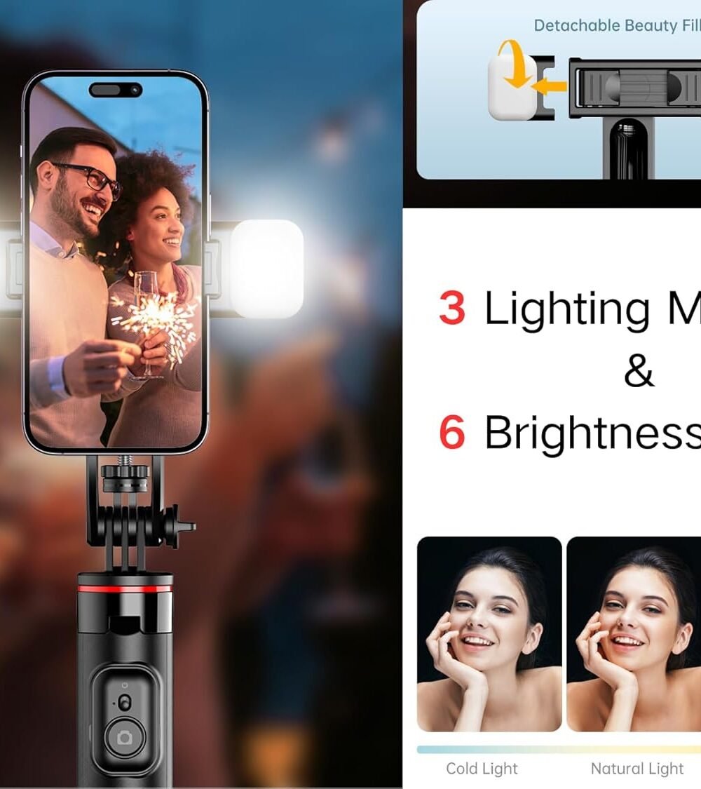 52&Quot; Selfie Stick Tripod With Bluetooth Remote For Iphone &Amp; Android - Image 7