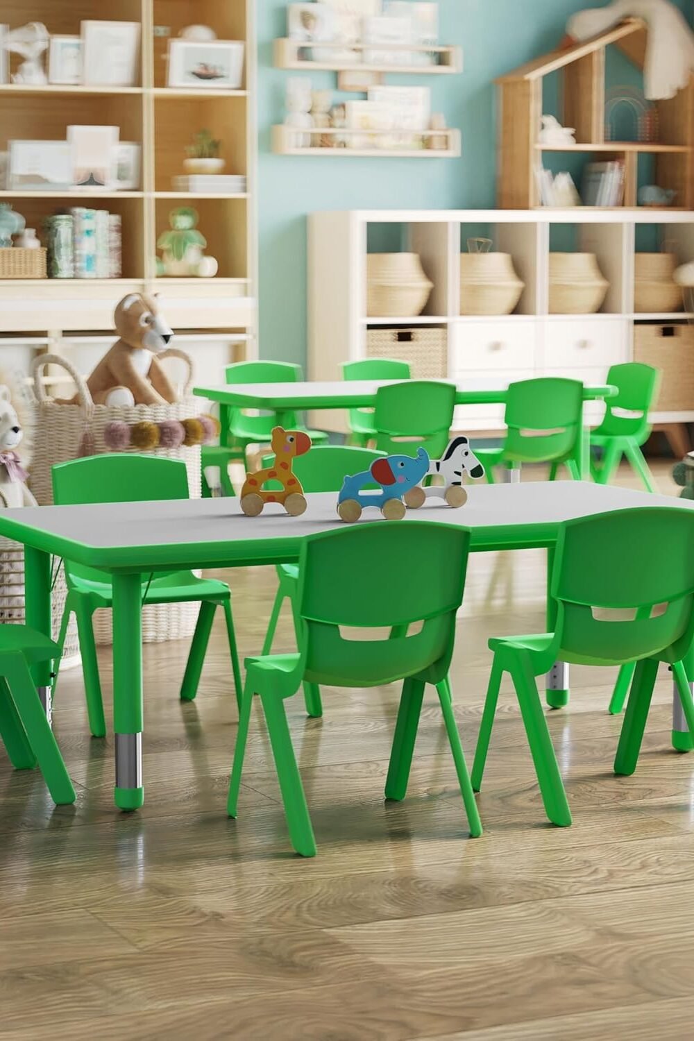 "Adjustable Kids Activity Table & 6 Stackable Chairs - Green/Gray" Amazon Coupons 50% to 80% 3 &Quot;Adjustable Kids Activity Table &Amp; 6 Stackable Chairs - Green/Gray&Quot; Amazon Coupons 50% To 80% - Image 3