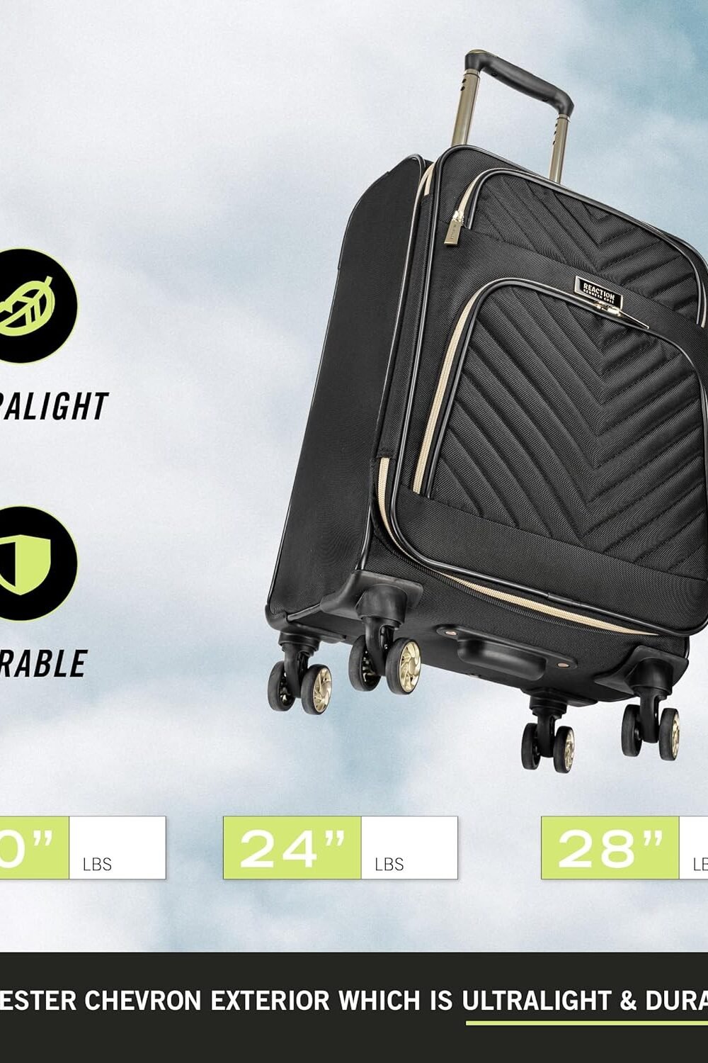 &Quot;Kenneth Cole Reaction Chelsea Quilted 3-Piece Luggage Set&Quot; Amazon Coupons 50% To 80% - Image 4