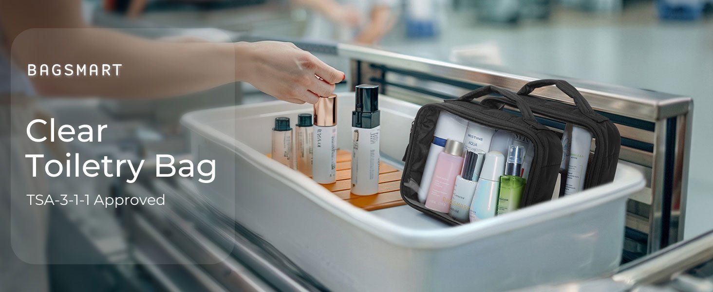 Large Clear TS-pproved Makeup Bag with Handle 559