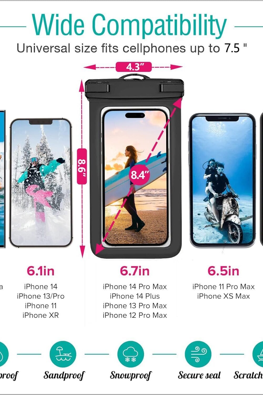 Universal Waterproof Phone Pouch - Ipx Dry Bag Case - Image 2