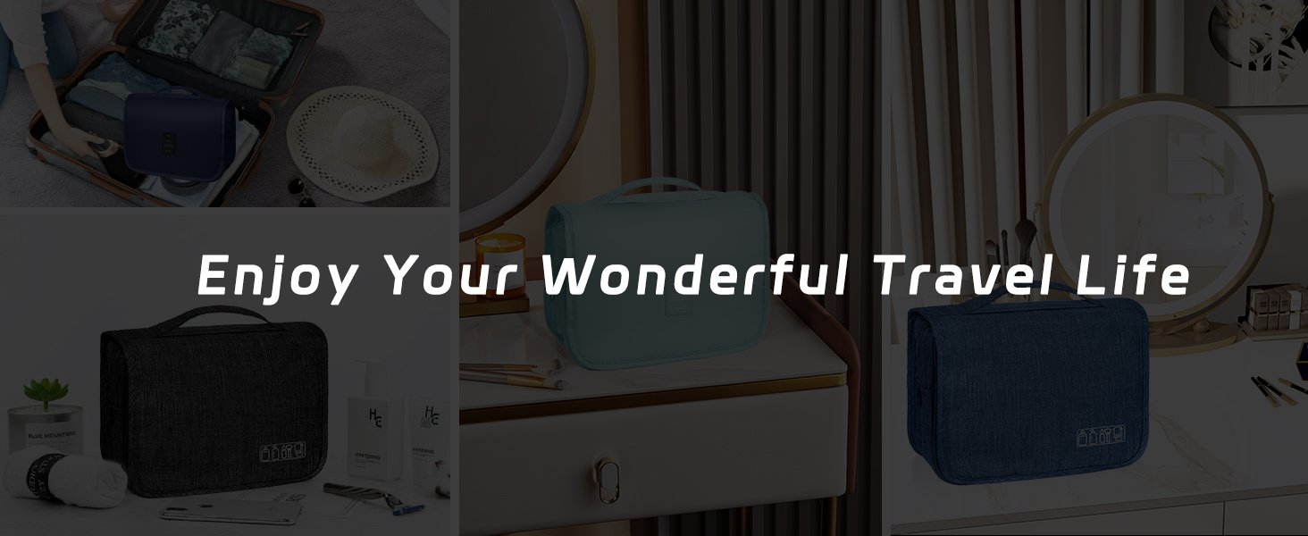 Waterproof avel iletry Bag with Hook - Grey 644