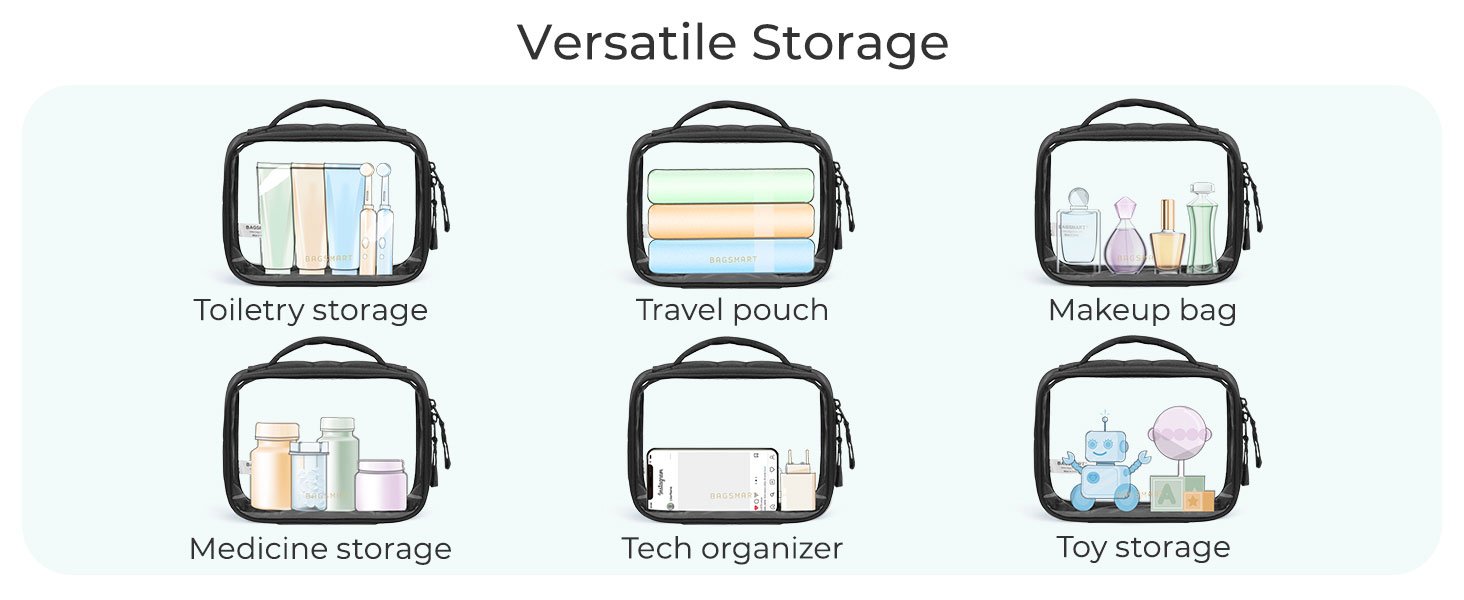 Large Clear TS-pproved Makeup Bag with Handle 563