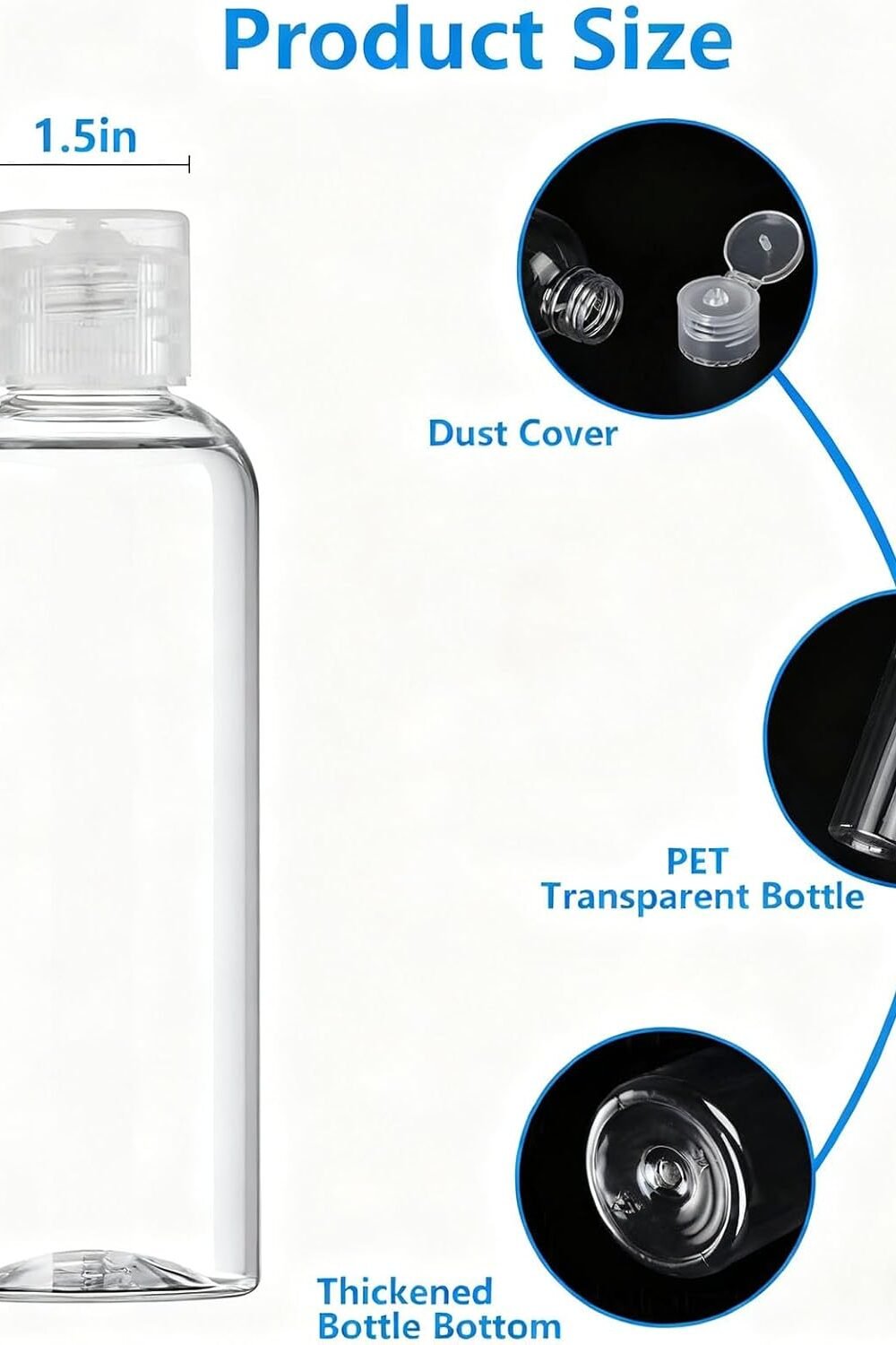 Avel Bottles Set - Leak Proof Iletries With Labels - Image 2