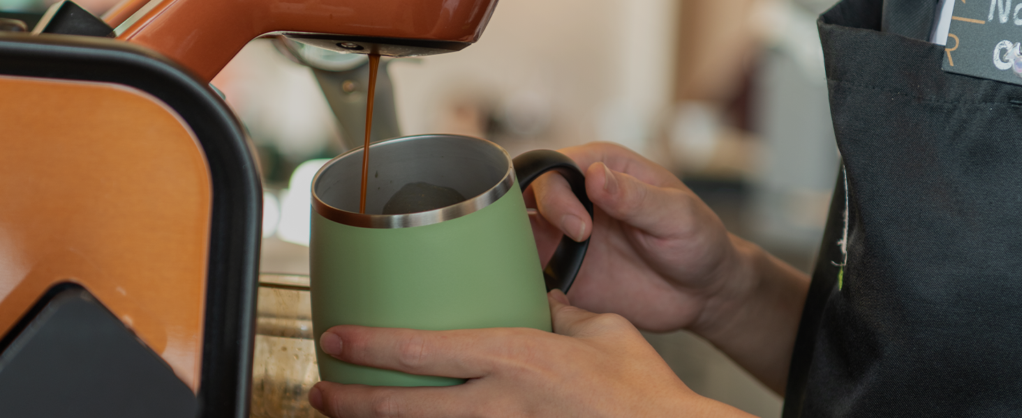 Insulated Coffee Mug with Handle - oz Staless Steel 624