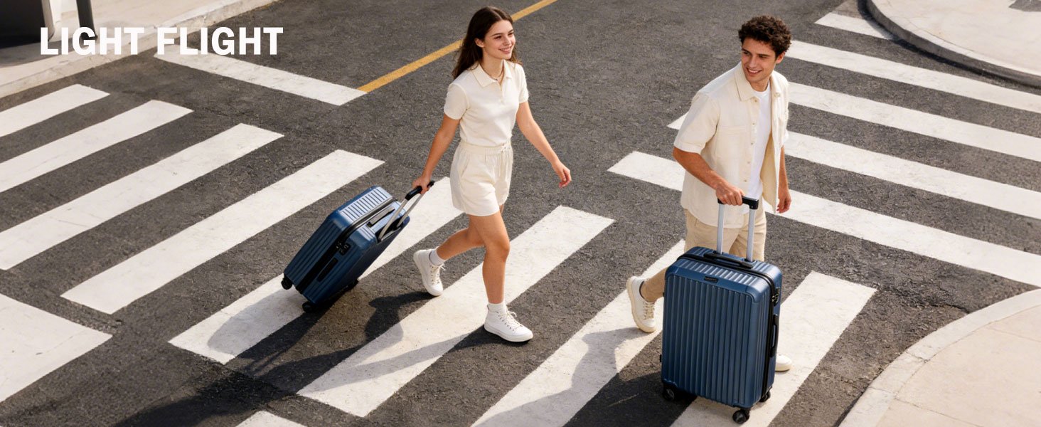 Durable Royal Blue Carry On Luggage with Wheels 421