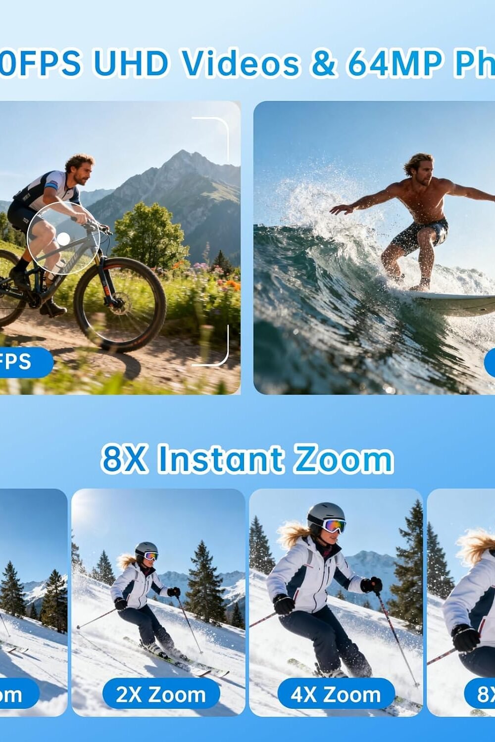 K Fps Waterproof Ction Camera With Dual Screen - Image 2