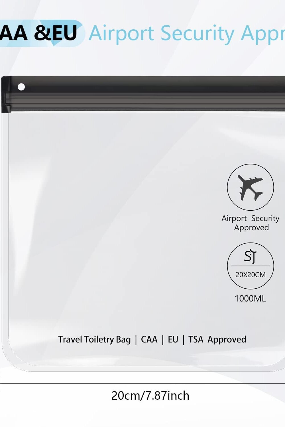 Clear Ts Pproved Quart Size Iletry Bag - Waterproof Leakproo - Image 2