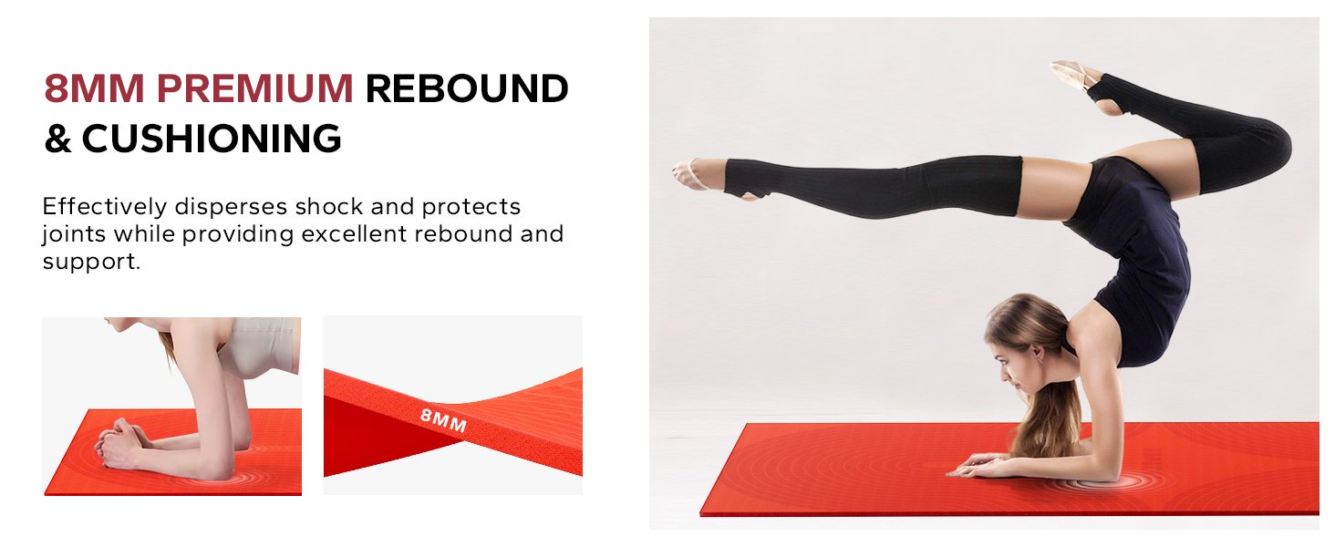 HPBER Extra Large Non-Slip Yoga Mat - Orange 667