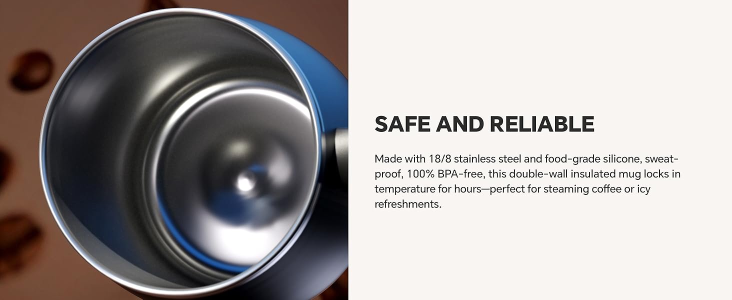 Insulated Coffee Mug with Handle - oz Staless Steel 616