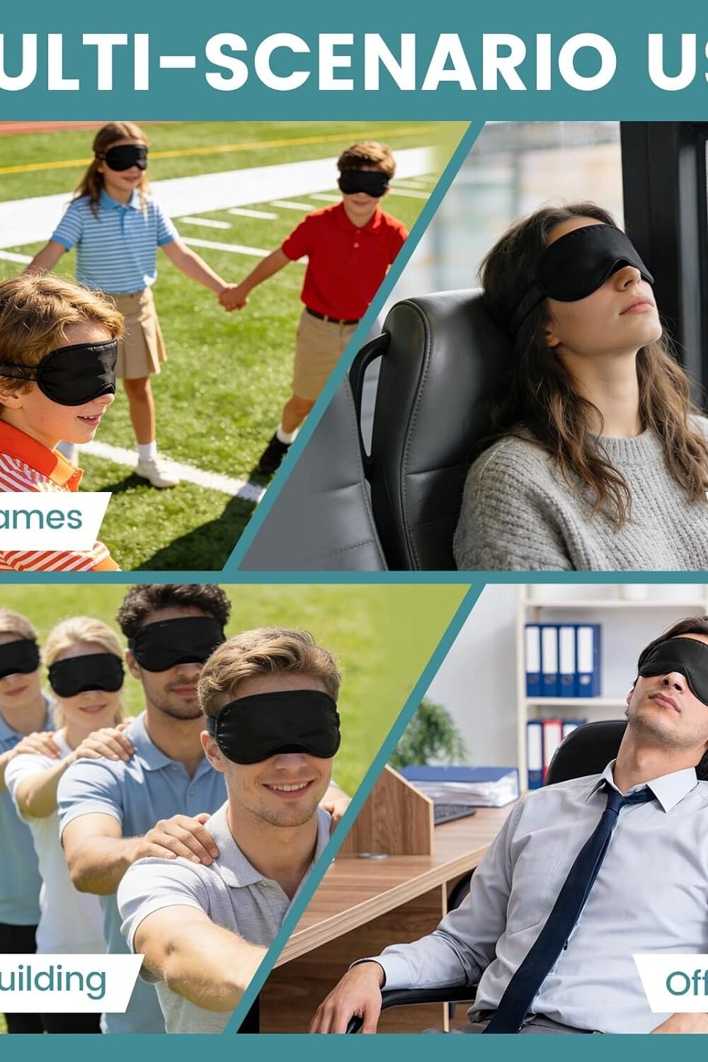 Djustable Sleep Eye Masks With Nose Pad - Bulk Comt - Image 2