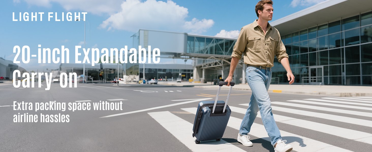 Durable Royal Blue Carry On Luggage with Wheels 408