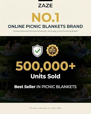 Extra Large Waterproof Picnic Blanket - Red White Checkered 635