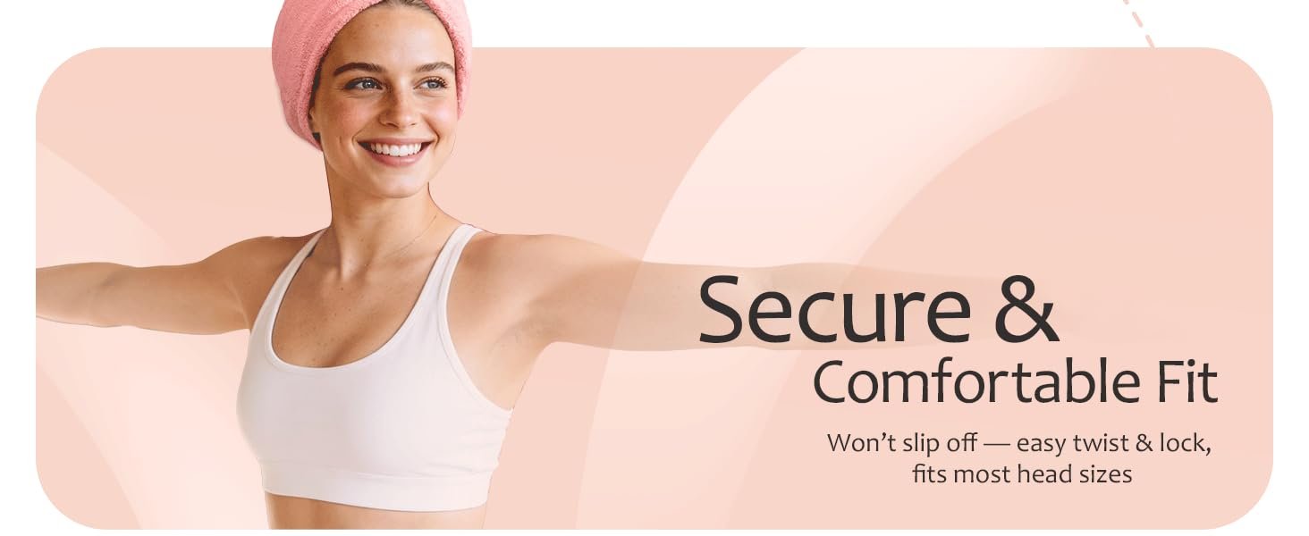 Hicober Quick Dry Microfiber Hair Wrap - Soft Turban Women 537