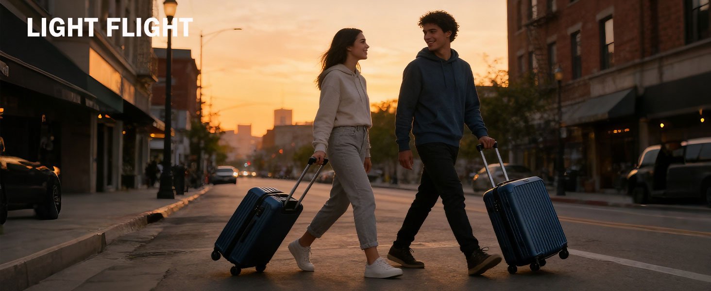 Durable Royal Blue Carry On Luggage with Wheels 422