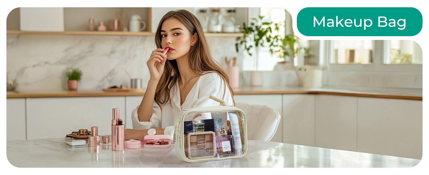 Large Clear TS-pproved Makeup Bag with Handle 564