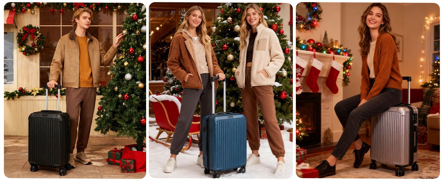 Durable Royal Blue Carry On Luggage with Wheels 425