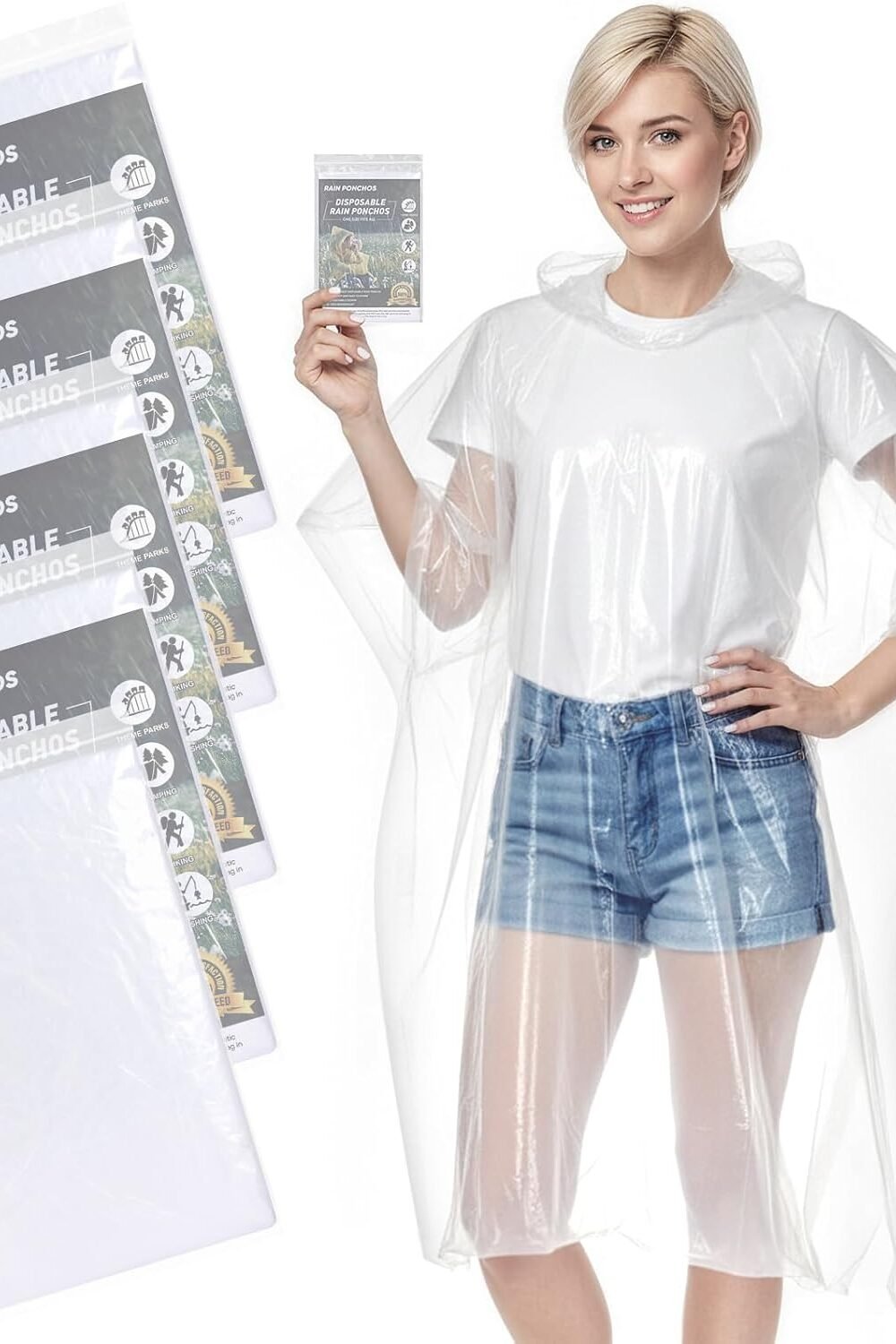 Pexup Disposable Dult Ra Ponchos - Pack - Image 2