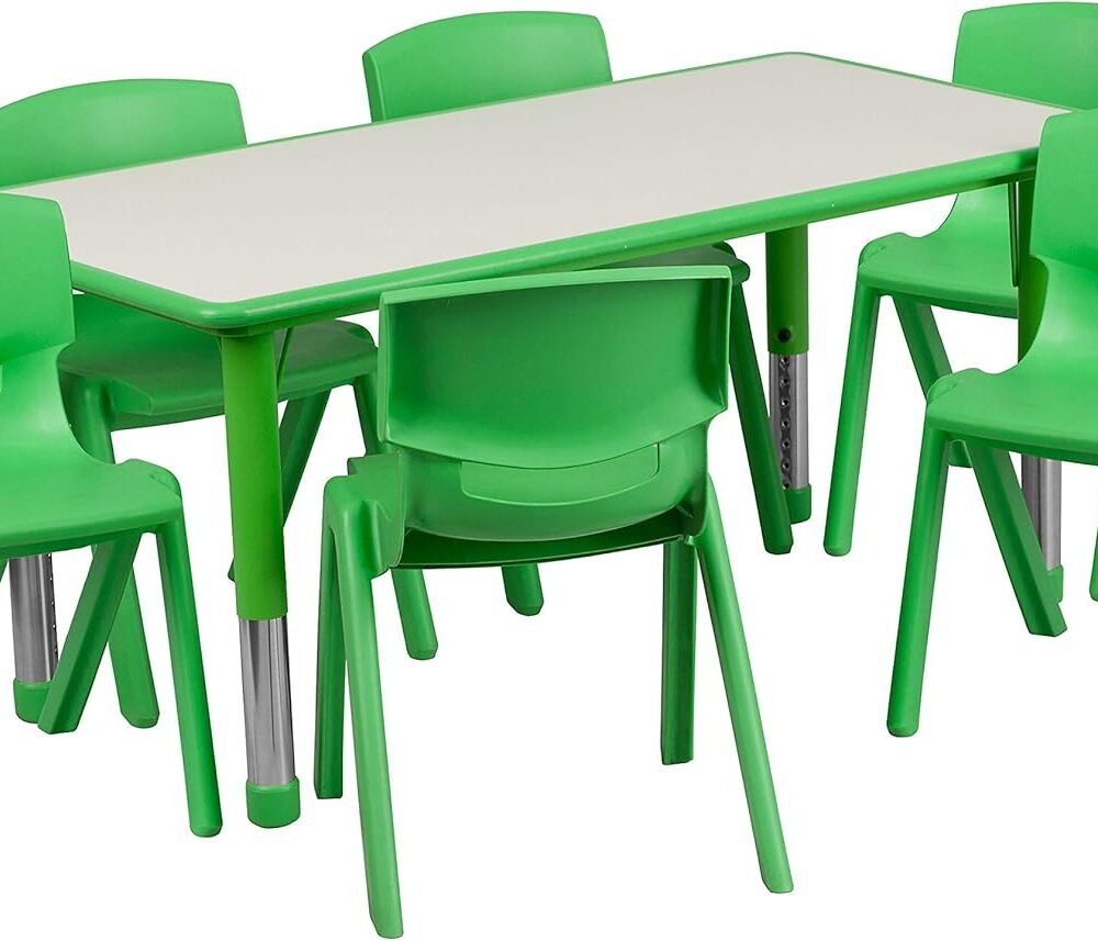 "Adjustable Kids Activity Table & 6 Stackable Chairs - Green/Gray" Amazon Coupons 50% to 80% 2 &Quot;Adjustable Kids Activity Table &Amp; 6 Stackable Chairs - Green/Gray&Quot; Amazon Coupons 50% To 80% - Image 2