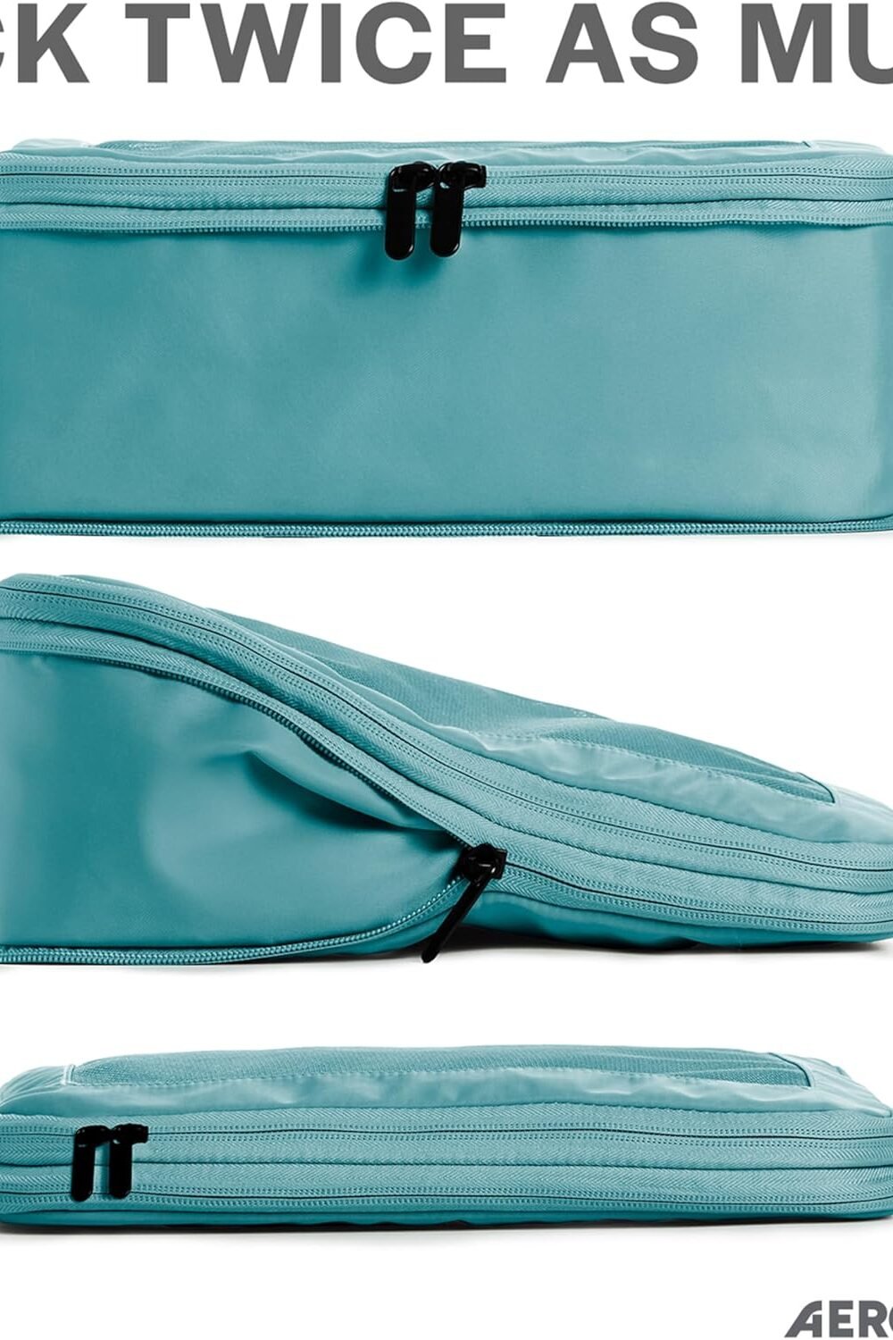 Teal Compression Packg Cubes - avel Organizer Bags 2 Teal Compression Packg Cubes - Avel Organizer Bags - Image 2