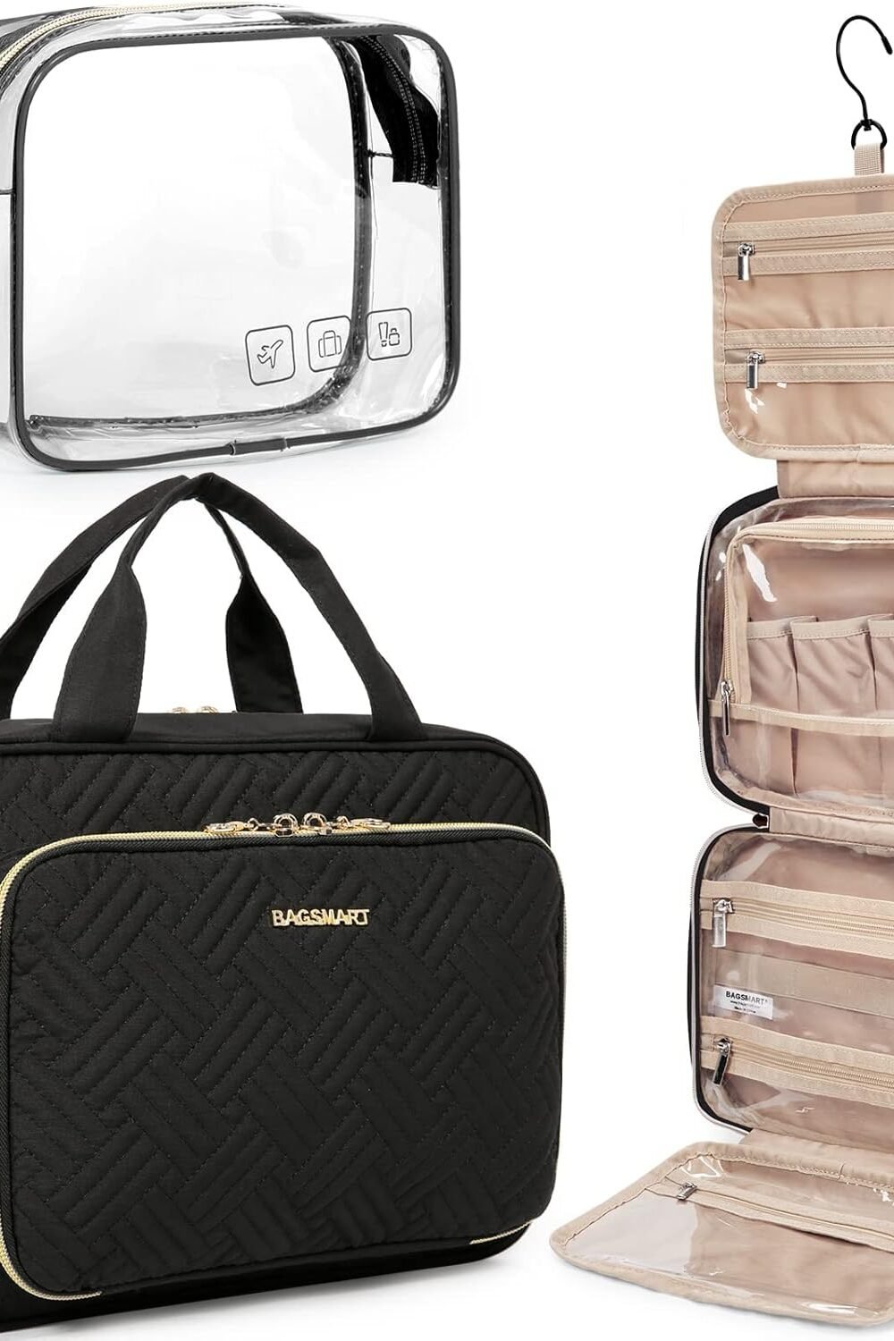 Avel Makeup Organizer With Ansparent Bag - Medium Black - Image 2