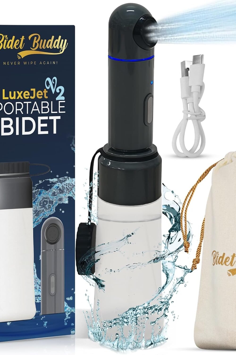 Luxejet Portable Electric Bidet Sprayer - Rechargeable Water - Image 2
