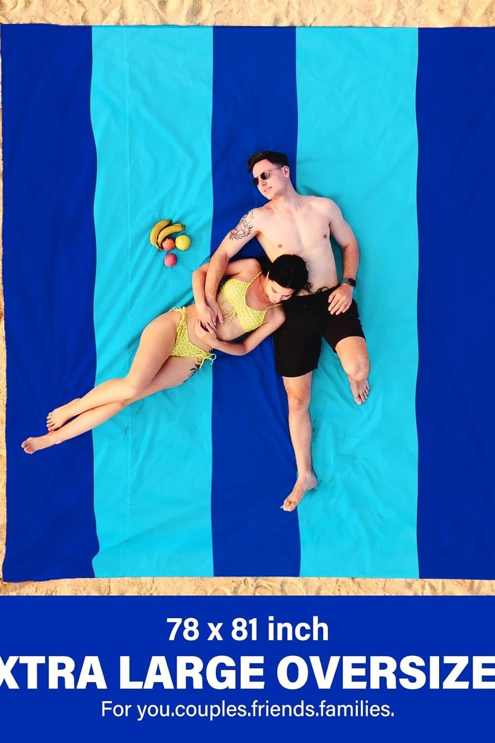 Oversized Waterproof Beach Blanket - Sandproof Lightweight - Image 2