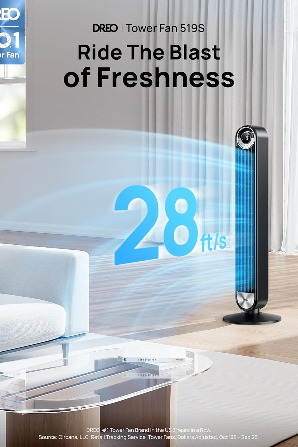 Dreo Bladeless Ultra-Quiet Floor Fan - Image 2