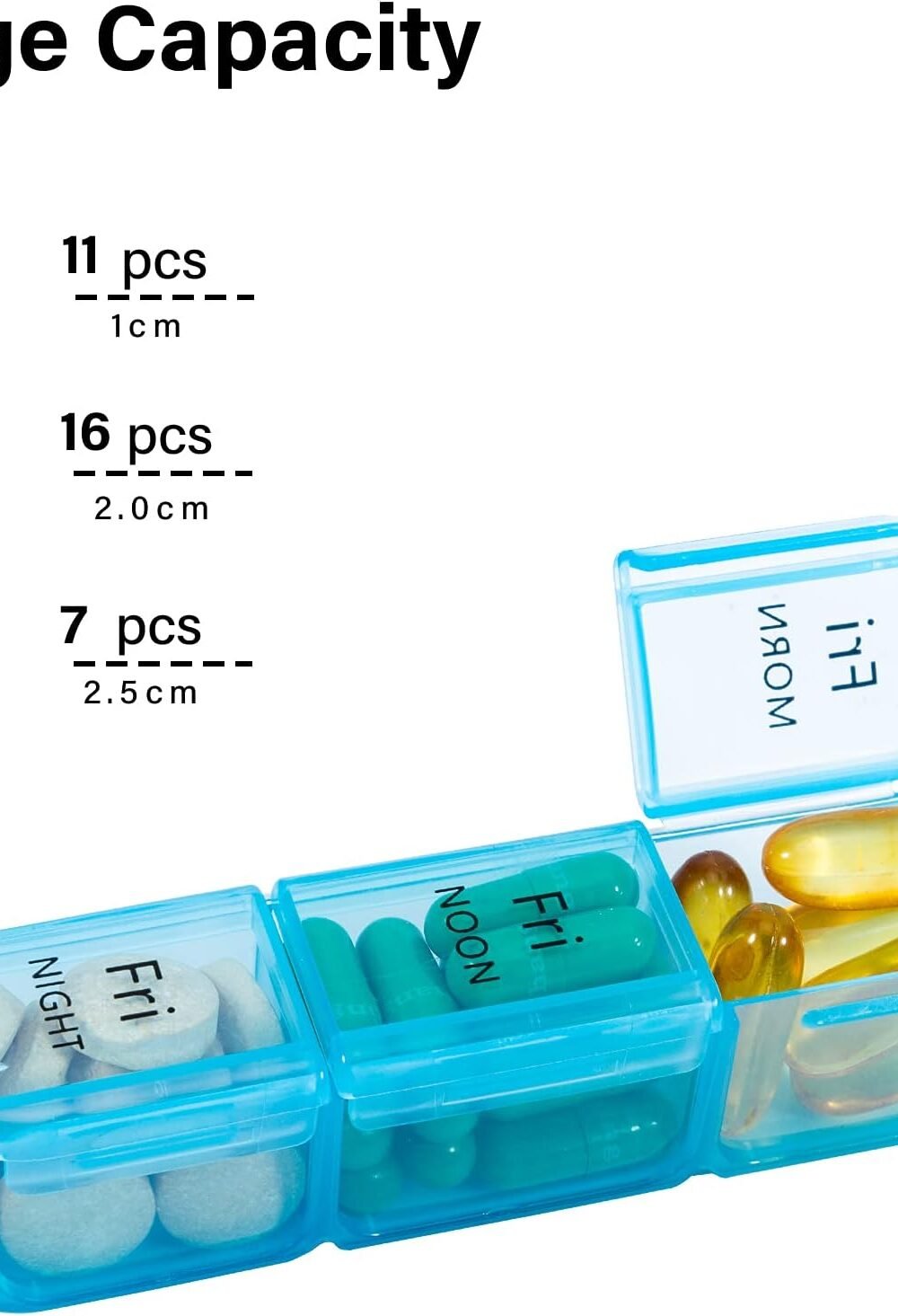 Weekly Pill Organizer Medications Vitams - Image 2