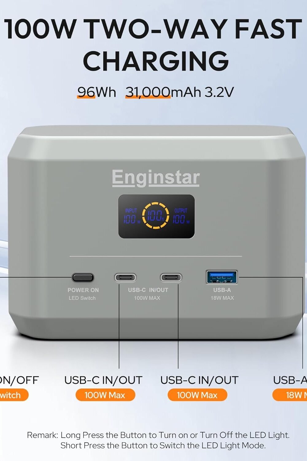 Engstar Portable Power Station - Solar Generar Campg Emergen - Image 2