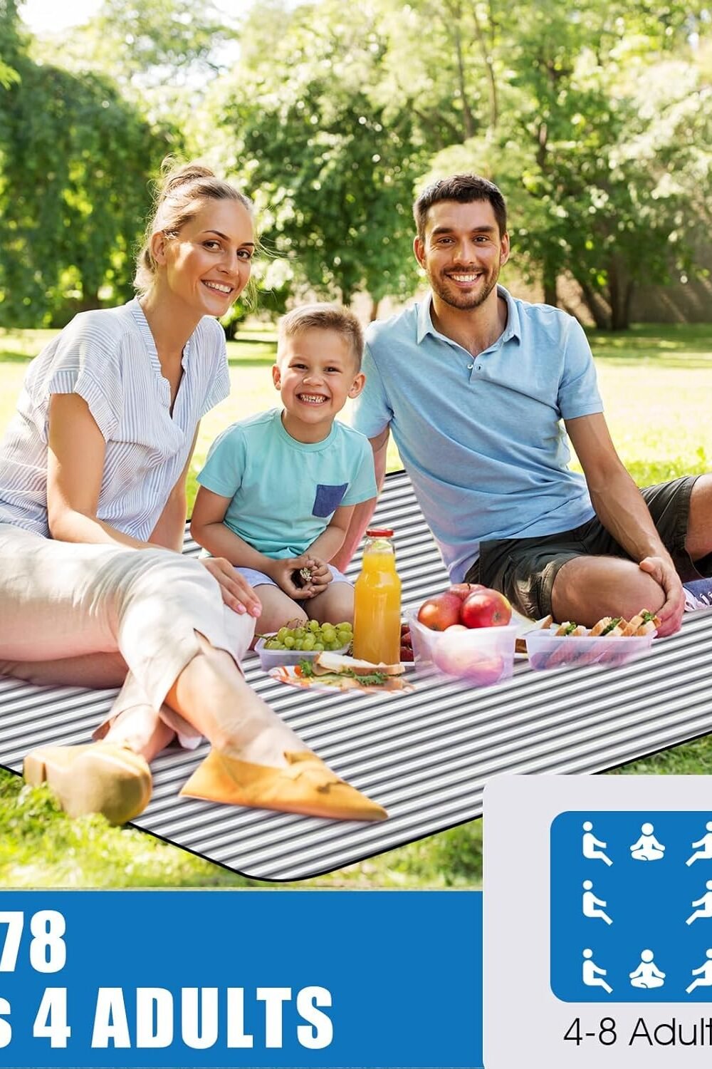 G Good Gin Waterproof Picnic Blanket - Portable Beach Mat - Image 2
