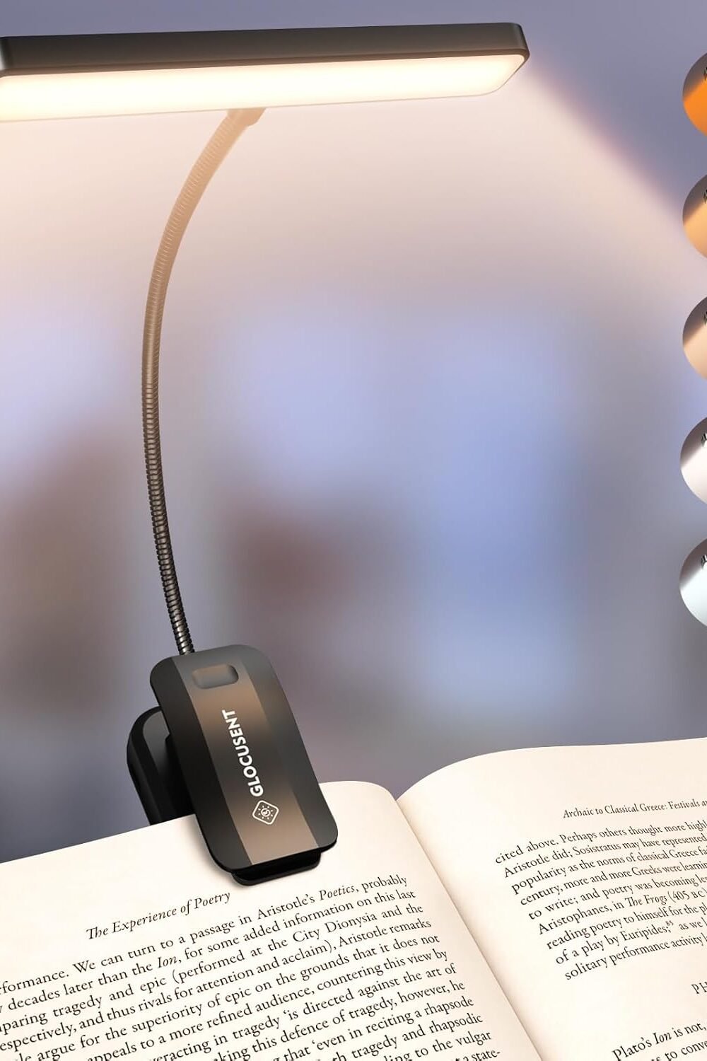 Glocusent Rechargeable Led Book Light - Portable Dimmable - Image 2