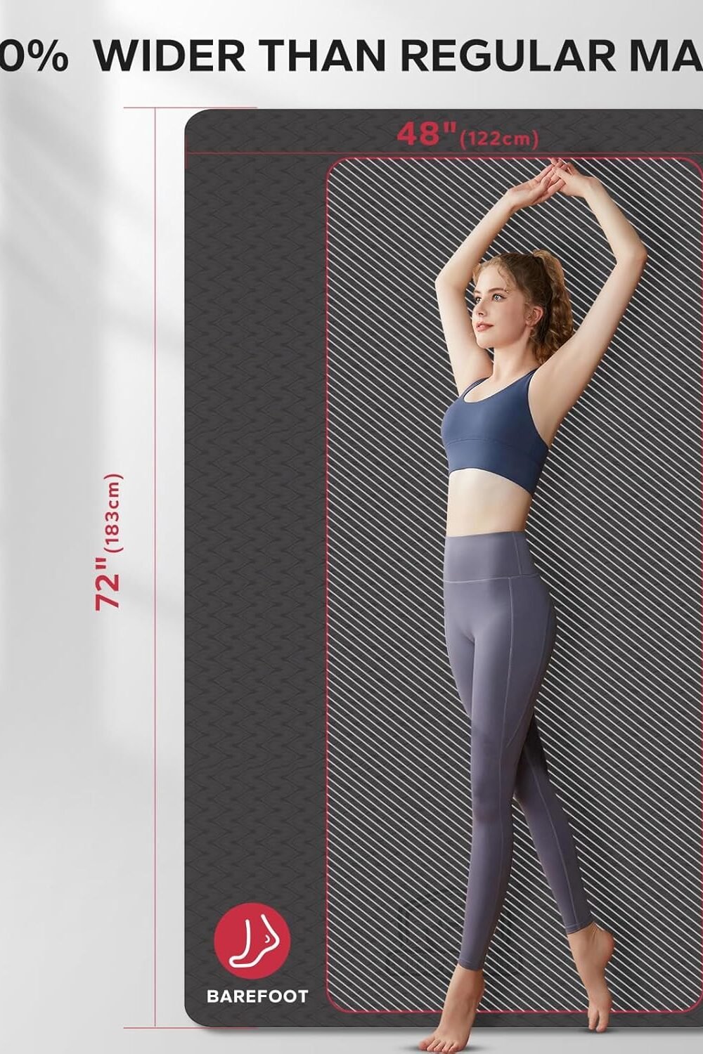 Extra Large Eco-Friendly Yoga Mat - Non-Slip Durable - Image 2