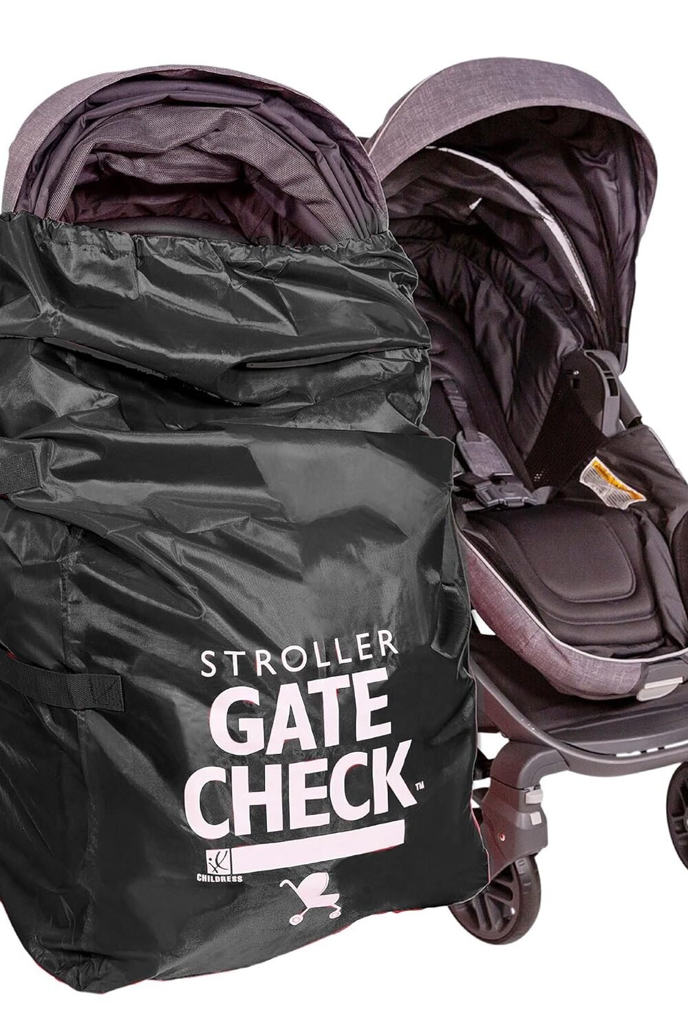 J.l. Childress Gate Check Bag Double Strollers - Black - Image 2