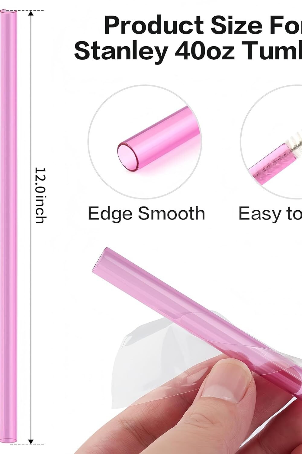 Joshey Replacement Straws Stanley Tumblers - Pack 2 Joshey Replacement Straws Stanley Tumblers - Pack - Image 2